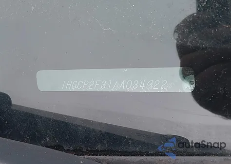 2010 Honda Accord 2.4 Lx из США, поврежденный, VIN 1HGCP2F31AA034922